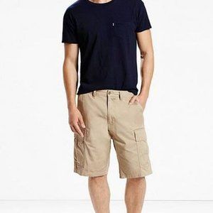 Levi's Cargo Shorts Size 50 Khaki Tan Men's Carrier True Chino 100% Cotton New